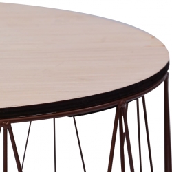 Stoliki kawowe, 2 szt., miedziane