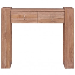 Stolik konsola, 90x35x75 cm, lite drewno tekowe