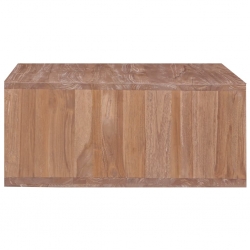 Stolik kawowy, 70 x 70 x 30 cm, lite drewno tekowe