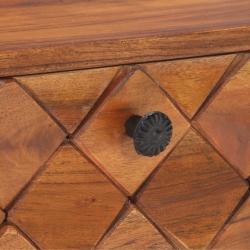 Stolik kawowy, 68x68x38 cm, lite drewno akacjowe