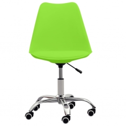 Krzesła jadalniane, 2 szt., obrotowe, zielone, sztuczna skóra