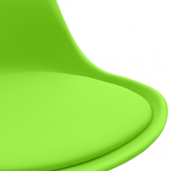 Krzesła jadalniane, 2 szt., obrotowe, zielone, sztuczna skóra