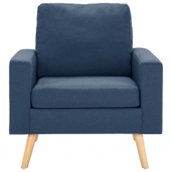 Fotel, niebieski, tapicerowany tkaniną