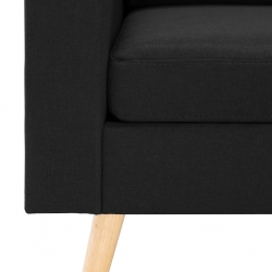Fotel, czarny, tapicerowany tkaniną