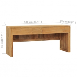 Szafka pod TV, 100x35x45 cm, lite drewno tekowe