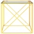 Stolik kawowy, złoty, 55x55x55 cm, stal nierdzewna i szkło