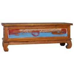 Szafka pod TV, 110 x 35 x 40 cm, lite drewno tekowe z odzysku