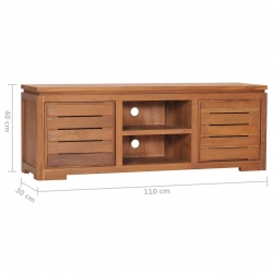 Szafka pod telewizor, 110x30x40 cm, lite drewno tekowe