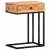 Stolik boczny w kształcie U, 45x30x61 cm, lite drewno akacjowe