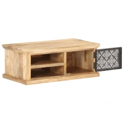 Stolik kawowy z drzwiczkami, 90 x 50 x 35 cm, lite drewno mango