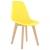 Krzesła stołowe, 2 szt., żółte, plastik