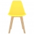 Krzesła stołowe, 6 szt., żółte, plastik
