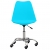 Obrotowe krzesła stołowe, 2 szt., niebieskie, sztuczna skóra