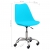 Obrotowe krzesła stołowe, 2 szt., niebieskie, sztuczna skóra