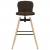 Obrotowe krzesła barowe, 2 szt., brązowe, tkanina