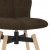 Obrotowe krzesła barowe, 2 szt., brązowe, tkanina