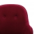 Fotel bujany, winna czerwień, tapicerowany aksamitem