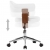 Krzesła obrotowe, 6 szt., białe, gięte drewno i sztuczna skóra
