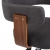 Obrotowe krzesła stołowe, 4 szt., szare, gięte drewno i tkanina