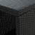 Stolik barowy z półką, czarny, 120x60x110 cm, polirattan