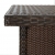 Narożny stolik barowy, brązowy, 100x50x105 cm, rattan PE