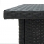 Narożny stolik barowy, czarny, 100x50x105 cm, rattan PE