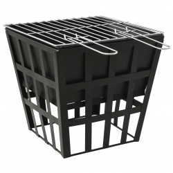 Palenisko i grill 2-w-1, 34 x 34 x 48 cm, stal