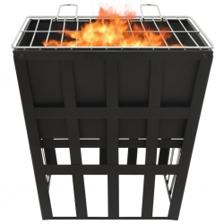 Palenisko i grill 2-w-1, 34 x 34 x 48 cm, stal