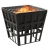 Palenisko i grill 2-w-1, 34 x 34 x 48 cm, stal