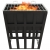 Palenisko i grill 2-w-1, 34 x 34 x 48 cm, stal
