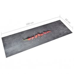 Kuchenna mata podłogowa z papryczką, 60x180 cm