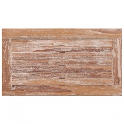 Stolik kawowy Batavia, 90x50x45 cm, bielone, lite drewno tekowe