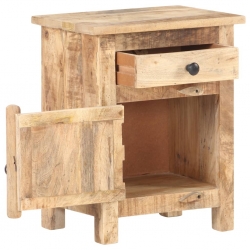 Szafka nocna, 40x30x50 cm, surowe drewno mango