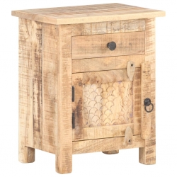 Szafka nocna, 40x30x50 cm, surowe drewno mango