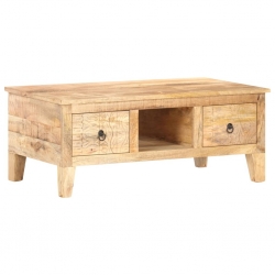 Stolik kawowy, 100x55x40 cm, surowe drewno mango