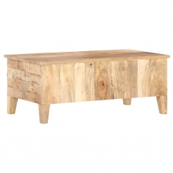 Stolik kawowy, 100x55x40 cm, surowe drewno mango