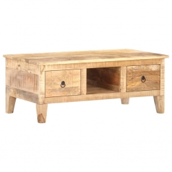 Stolik kawowy, 100x55x40 cm, surowe drewno mango