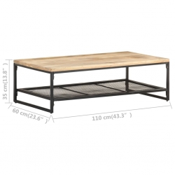 Stolik kawowy, 110x60x35 cm, lite drewno mango