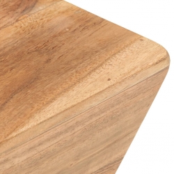 Stolik kawowy w kształcie V, 66x66x30 cm, lite drewno akacjowe