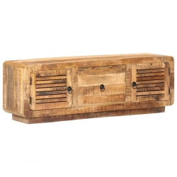 Szafka pod TV, 120x30x40 cm, surowe drewno mango