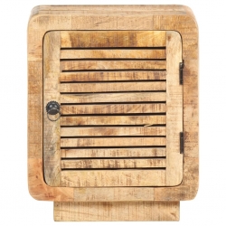Szafka nocna, 40x30x50 cm, surowe drewno mango