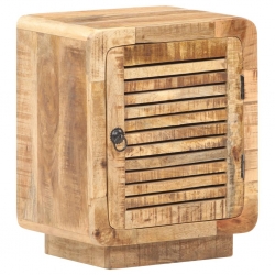 Szafka nocna, 40x30x50 cm, surowe drewno mango