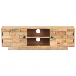 Szafka pod TV, 116x30x35 cm, lite drewno mango