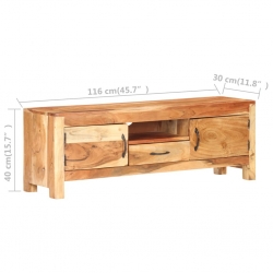 Szafka pod TV, 116x30x40 cm, lite drewno akacjowe