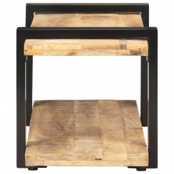Szafka pod TV, 90x40x40 cm, surowe drewno mango