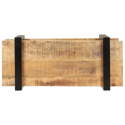 Szafka pod TV, 90x40x40 cm, surowe drewno mango