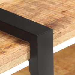 Szafka pod TV, 90x40x40 cm, surowe drewno mango