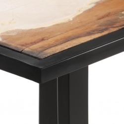 Stół jadalniany, 140 cm, lite drewno z odzysku