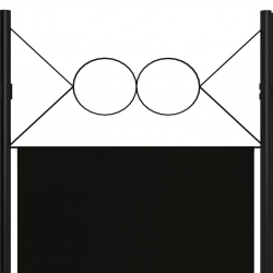 Parawan 3-panelowy, czarny, 120 x 180 cm