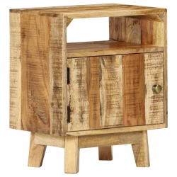 Stolik nocny, 40x30x50 cm, surowe drewno mango